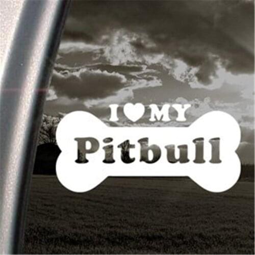 I Love My Pitbull Laptop Notebook Die-cut White Sticker Decal tall white pvc vinyl sticker window sticker vinyl