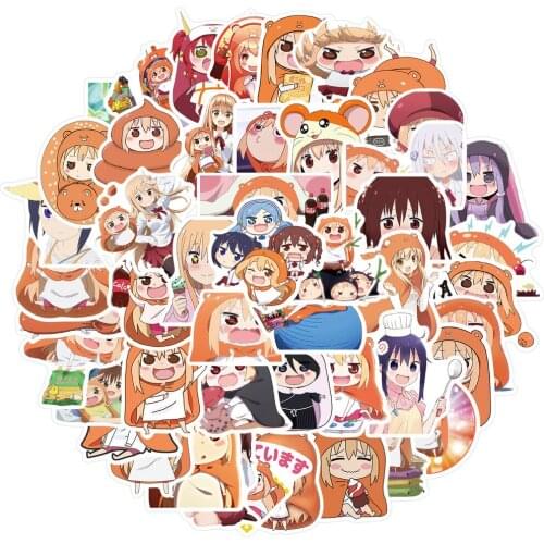 50Pcs Japanese Style Anime Cartoon Personali Glue Himouto! Umaru-chan Princess Kid Paper Sticker for Message Notebook