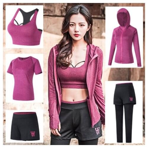 Two Piece Set Women Yoga Summer Yoga Clothes Womens Clothes High Red Running Conjuntos De Mujer Ensemble Femme