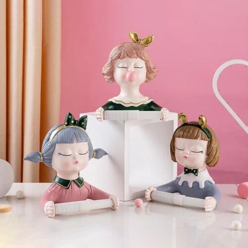 Creative Toilet Tissue Box Cartoon Cute Bubble Girl Home Toilet Decoration Towel Holder Paper Towel Dispenser Wall Mounted