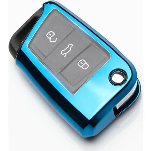 KUKAKEY TPU Car Key Cover Case Protect For SEAT Leon Ibiza Cuptra For Polo 2016 Golf 7 MK7 For Skoda Octavia combi A7