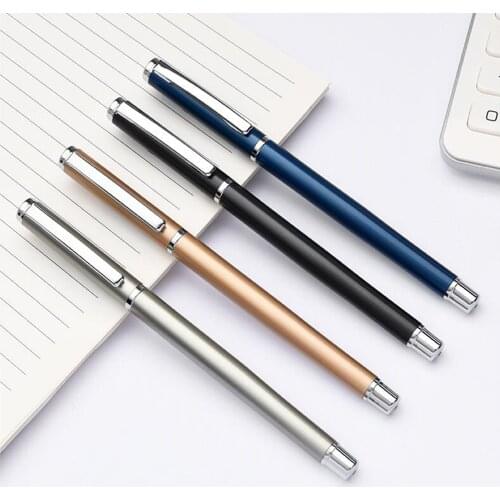 Deli Metal Pen Gel Pen Ball Pen Student Business Office Signature Pen Carbon Pen 0.5MM Black Ink AS Gift Prize