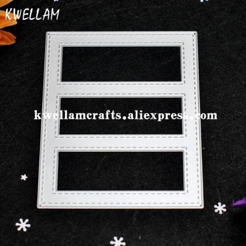 Three Grid Box Metal Die cutting Dies For DIY Scrapbooking Photo Album Decorative Embossing Folder Stencil KW7082703