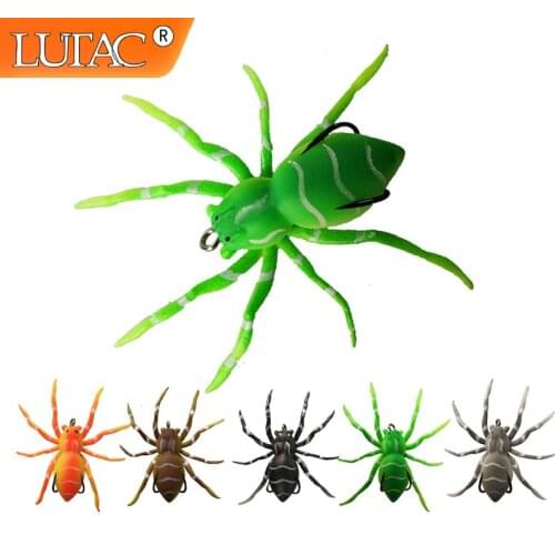 Lutac Soft Lures Spider Frog Wholesale Floating Artificial Bait PVC Plastic Material