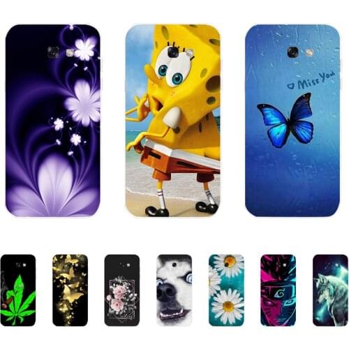 Soft Case For Silicone Back Cover For Cute Phone Cases Cover Bumper for Samsung Galaxy A7 A8 A9 2017 2018 A8 Plus 2018 A70 A80