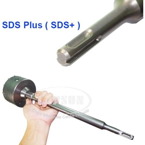 DIA 120mm Hand Wall Impact Drill Bit Set Hole Saw Tool Kit Gun Cutter + 350mm SDS Plus Hammer Core Shaft Arbor Wall Brick Stone