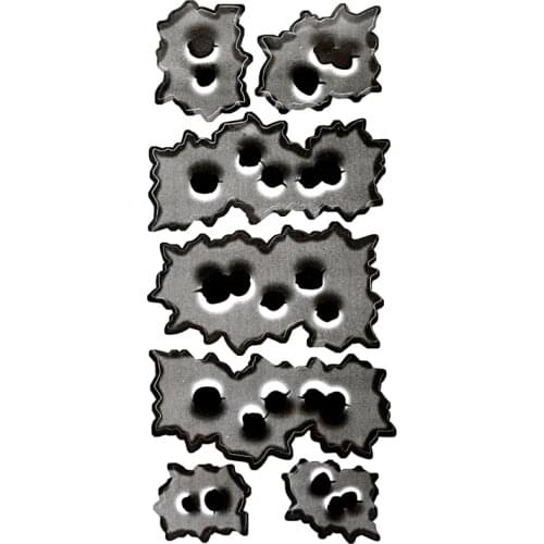 2 types "32 bullet hole" for car motorcycle decal stickers