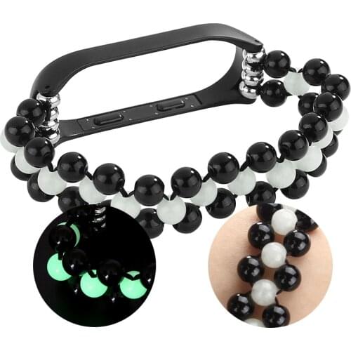 Night Luminous Bracelet for Xiaomi Mi Band 3 4 5 6 Straps Agate Beads Watchband Replacement for Girls Women MiBand 5/6 Strap New