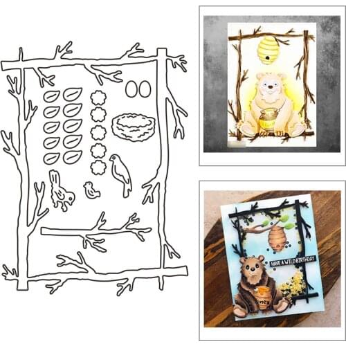 2021 New Branch Frame Metal Cutting Dies For Mould Cut Paper Craft Making Background Greeting Card DIY Scrapbooking No Stamps