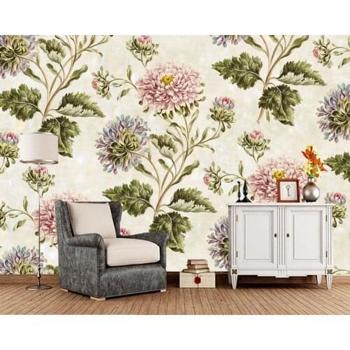 Papel de parede European style Retro flower pattern background 3d wallpaper mural,living room bedroom wall papers home decor