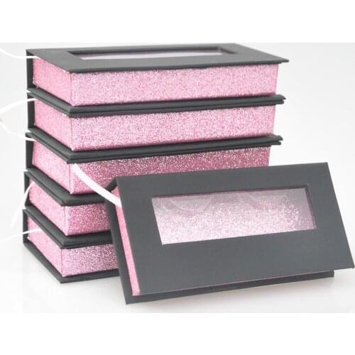 Wholesale Eyelashes Package Eyelash Packaging Box Lash Boxes custom logo Faux Cils 3d Mink Lashes Black Case makeup Bulk Vendor