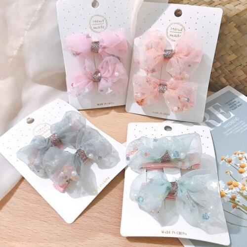 New Fashion Princess Fairy Edge Small Ball Bow Girl Children Hair Accessories Kids Hairpin Headdress Hot Hair Accessories