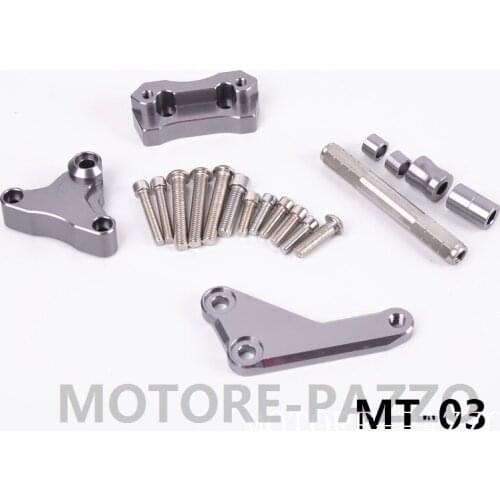 For yamaha mt-03 mt25 Motorcycle CNC Adjustable Linear Steering Damper Stabilizer with Bracket Full Set