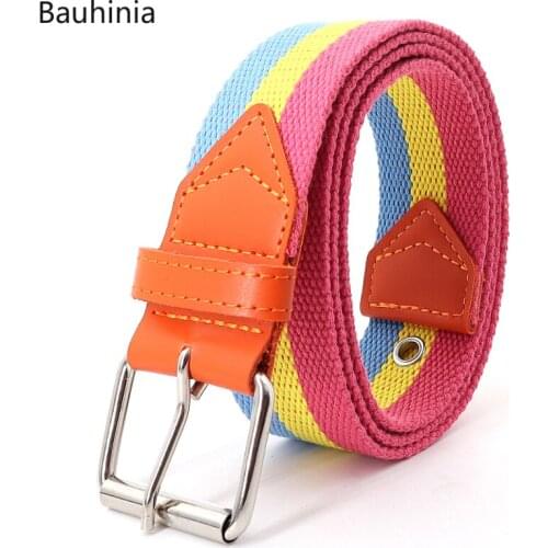 2021 New Casual Male/Female Youth And Boys Ethnic Style Personality Canvas Belt 120CM High Quality Pin Buckle Belt