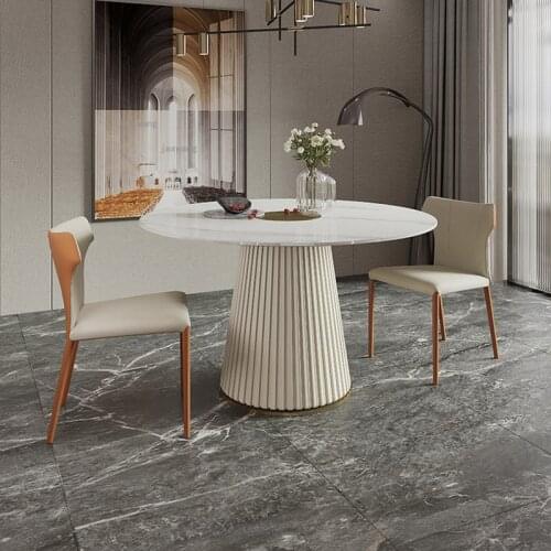 Modern Minimalist Restaurant Kitchen Round Dining Table Chair Home Furniture Small Apartment Chair Balcony Leisure Back Chairs