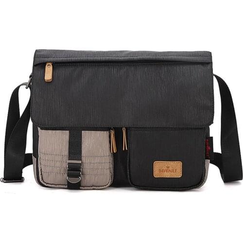 Multi Pockets Handbag Crossbody Messenger Bag Casual Shoulder Bags Tote for Laptop Men College School Work Business Sport Travel