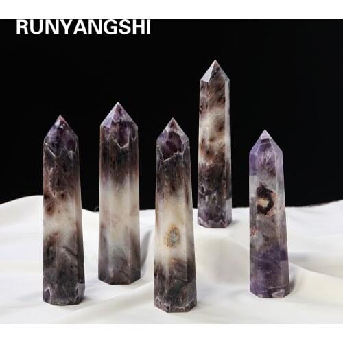 Super size Natural Crystal Big Magic Wand Dream Amethyst Crystal Point Hexagonal column Home Decoration Energy Ornaments