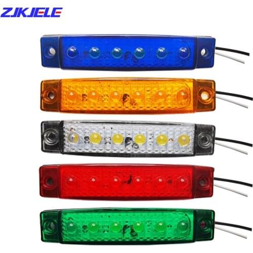 6 SMD LED Car Auto Truck Lorry Trailer Side Marker Indicators Turn Signal Lights Tail Warning Rear Light Lamp 24V12V Accessories