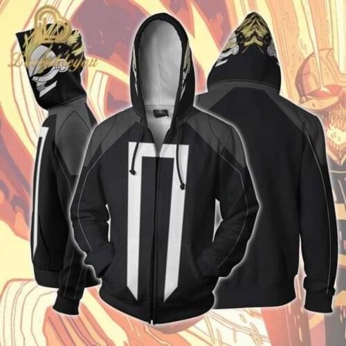 Movie Ghost Rider Hoodies Jackets Cosplay Costumes 3D Printed Zipper Hoodie Sweatshirts Fashion Men Women Cartoon Sports Jacket