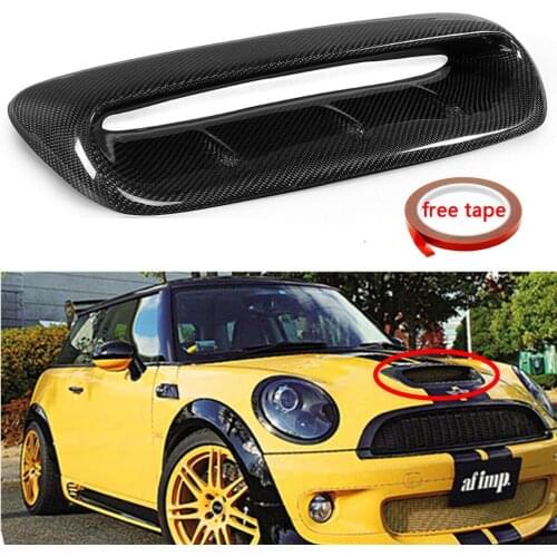 Carbon Fiber Direct Replacement Hood Scoop Bonnet Insert Air Vent Intake Ducts Cover VTX For BMW Mini Cooper S R56 2007-2014