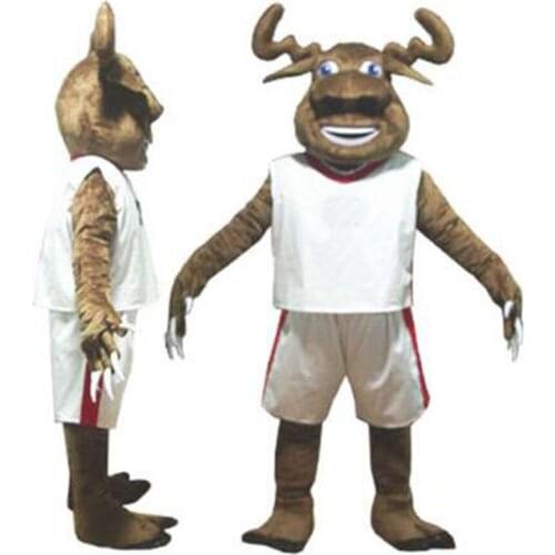 Adult Size Lovely Bull Mascot Costume Full Body Ox Fancy Dress Animal Mascots for Sports Team School Mascots