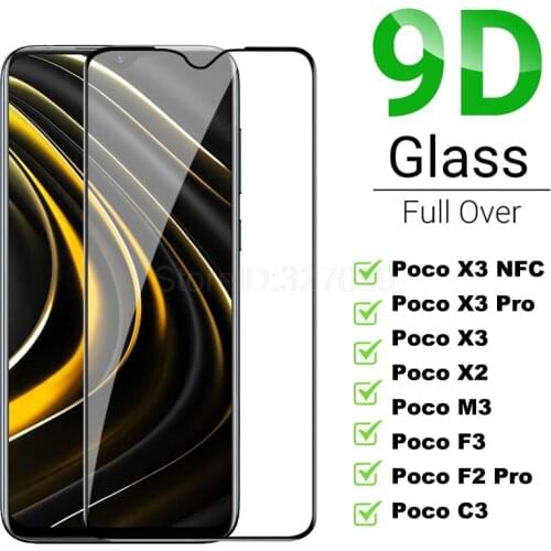Poco M3 Screen Protector Film For Xiaomi Poco X3 F2 Pro F3 C3 X2 X3 NFC Tempered Glass Poco X3Pro F2Pro M3 Protective Film