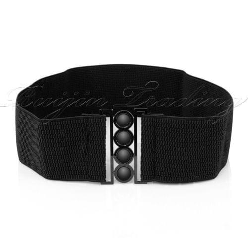 Womens Wide Elastic Buckle Waist Belt Cinch Corset Waistband Arrival