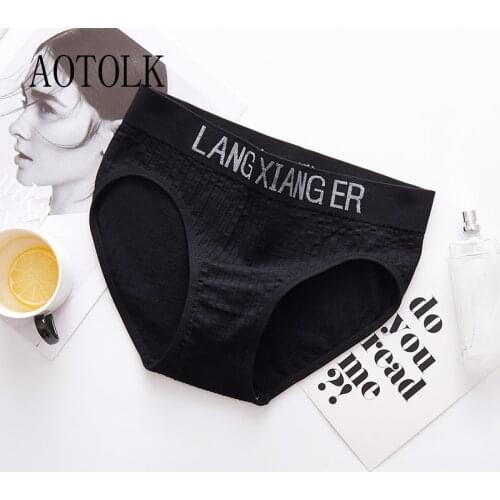 1Pac Women' Sports Panties Cotton UnderWear Fashion Lingerie Solid Female Panty Skin-friendly Mid-Rise Ladies Briefs Comfortable