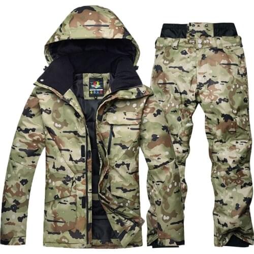 2021 Winter Ski Jacket for Men Outdoor Waterproof Skiing Snowboarding Suit Male Snow Thermal Jackets Pants Brands Ski Clothes