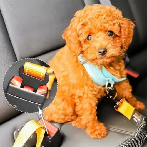 2pcs 2.5x75cm Safety Pet Dog Seat Belt Vehicle Car Free Hand Leash Adjustable Seatbelt Accesorios Para Perros