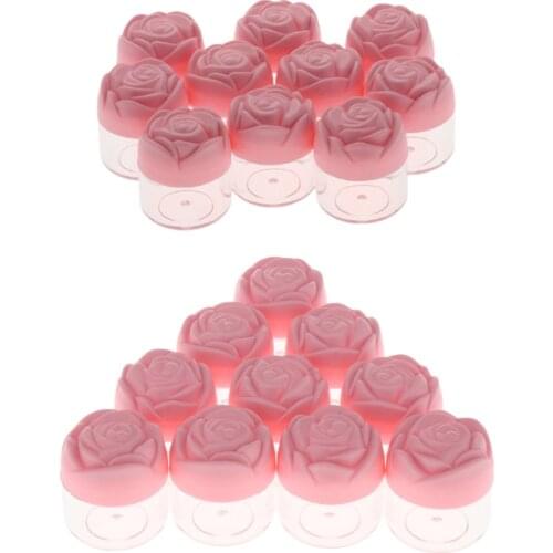 20Pcs 20g Rose-shape Empty Cream Moisturizer Glitters Containers Case Jar Pot