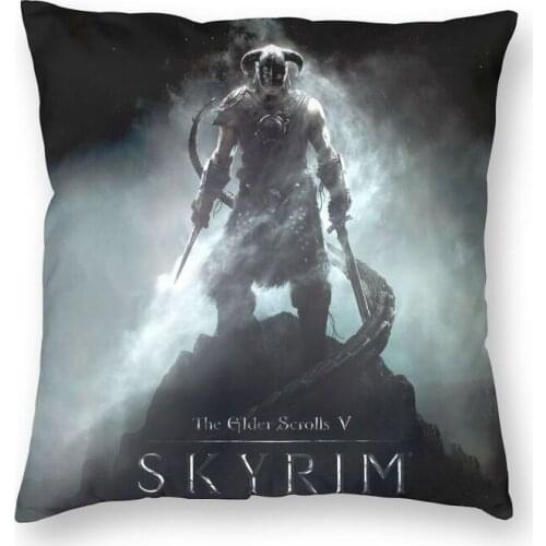 3D Skyrim Dragonborn Cushion Covers Sofa Decoration Square Throw Pillow Case 40x40