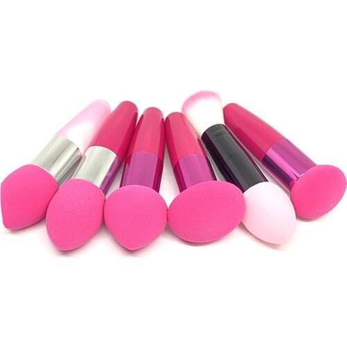 5/6Pcs Makeup Sponges Profession Foundation Beauty Pen Cosmetic Sponge Puff for Liquid Creams Powders Puff Beauty Tools Pink Set