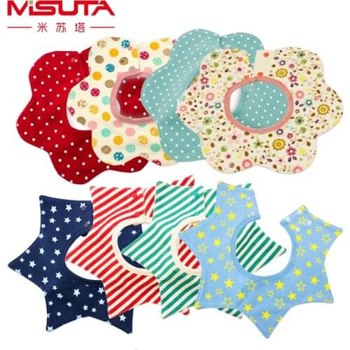 Baby Saliva Towel Bib Bib Baby Cotton Newborn Toddler 360 Degrees Rotating Snap Feeding Bib Baby Accessories Bibs Baby