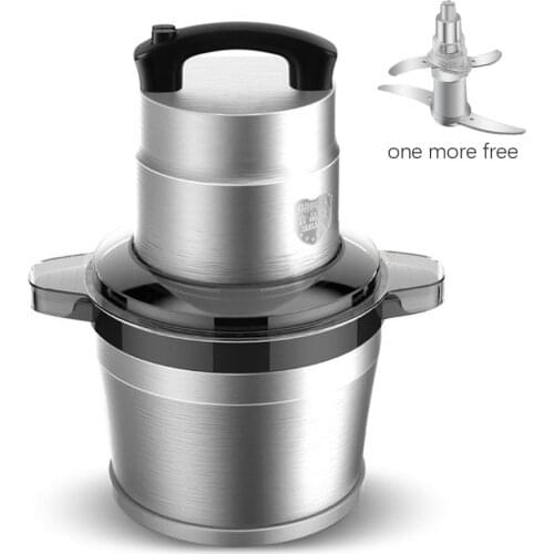 6L Meat Grinder Large capacity Electric Stainless Steel Chopper Chili garlic Vegetable nuts carrot Grinding Machine Household