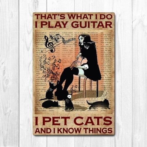 Thats what i do i pet a cat poster Poster Vintage Tin Metal Sign Bar Club Cafe Garage Wall Decor Farm Decor Art