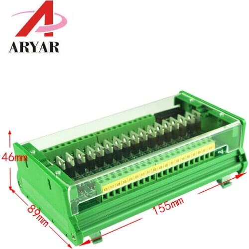 18 way PLC amplifier board isolation board protection board with cover Relay Module Controller dust cover