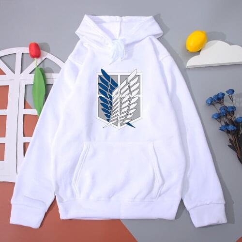 Jiyuu no Tsubasa Hoodie Sweatshirt Female Anime Attack on Titan Pullover Hip Hop Harajuku Hoodies Fleece Street Womens Clothing