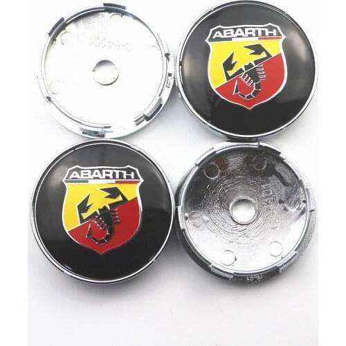 4pcs 60mm Wheel Center Hub Caps Car Emblem Badge Logo Wheel Center Cap For Fiat 500 Punto Bravo Stilo Panda Abarth Accessories