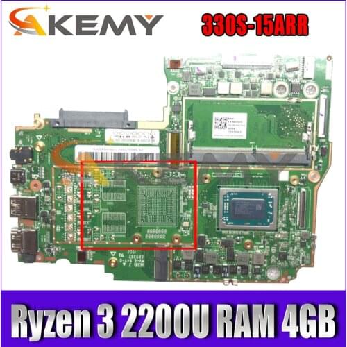 Akemy For Lenovo 330S-15ARR Laptop Motherboard AMD Ryzen 3 2200U RAM 4GB DDR4 Tested 100% Working New Product
