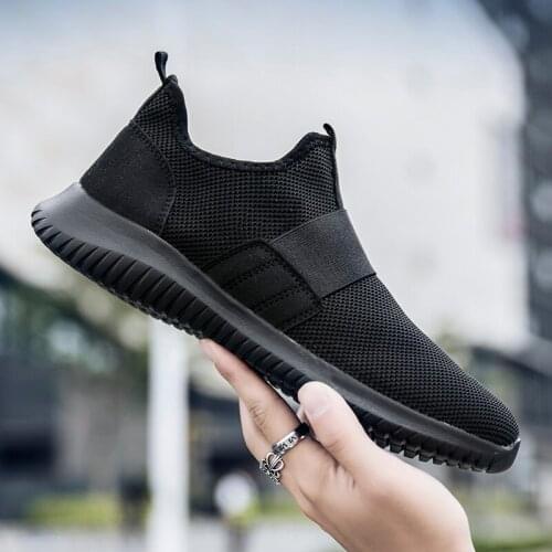 Running Shoes 39-46 Summer 2021 Mens Outdoor Breathable Sports Leather Shoes Non-slip Lace-up Men Sneakers Fitness Casual Shoes