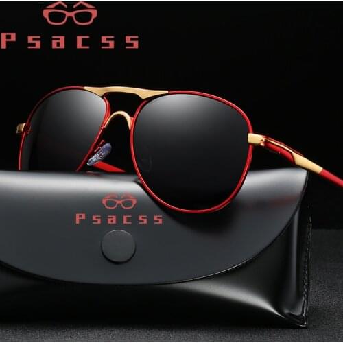 Psacss NEW Pilot Polarized Sunglasses Men Vintage Brand High Quality Fashion Sun Glasses For Driving Fishing gafas de sol hombre