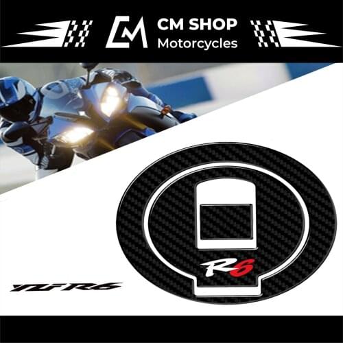 R6 Sticker Tank Cap Cover Pad 98-99 Motorcycle Fuel Gas Cap Protector Decals For Yamaha YZF-R6 R6 1998 1999 3D Carbon