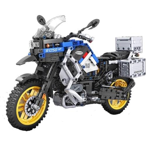 New Winner 7048 Technic Motorbike Series 948pcs Construction 1:6 Adventure Motorcycle Building Blocks MOC Bricks Christmas Gifts