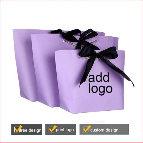 Wholesale Luxury high quality 250gms custom gift bag with logo paper bag print your design
