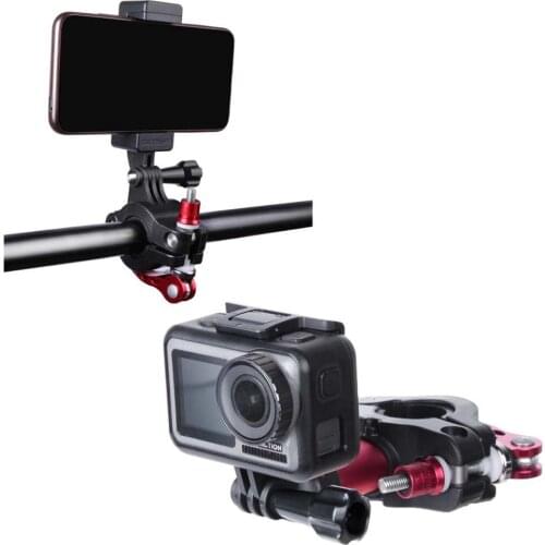 Outdoor Cycling Bike Seatpost Metal Tube Clamp and Mobile Phone Holder For OSMO Gopro Insta360 Series Action Camera