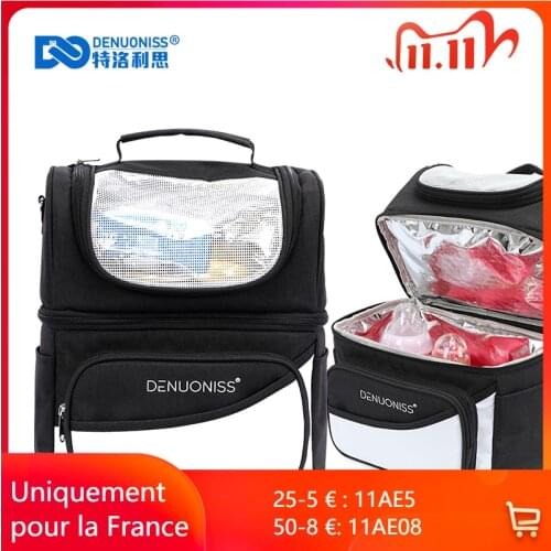 DENUONISS Lunch Bag Latest Models Double-layer Aluminum Foil Picnic Insulation Bag Fresh Milk Refrigerator Bag For Food