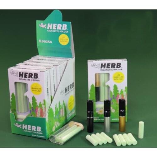 HERB 1pcs Cigarette Holder 12PCS Filter Element Replacement
