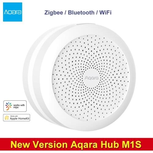 New Aqara M1S Hub Gateway Smart Zigbee 3.0 with RGB Led Night Light Wireless Remote Control Security For Apple Homekit Mi Home