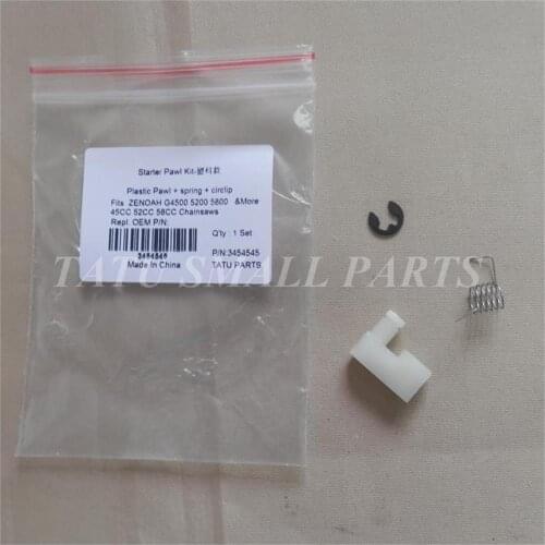 10 RECOIL STARTER PLASTIC PAWL KIT FOR ZENOAH KOMATSU G4500 2 STROKE 45CC CHAINSAW 5200 5800 5900 52CC 58CC SAW SPRING CIRCLIP